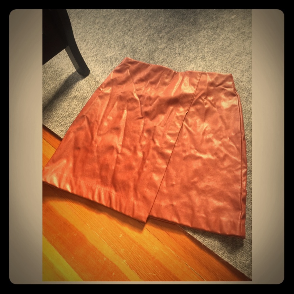 bar iii faux leather skirt